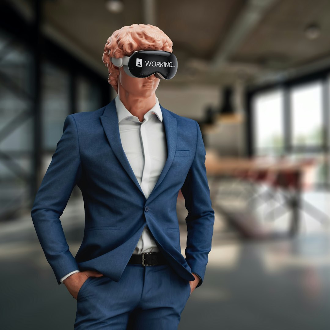 Professional man cybersecurity expert with glasses in office