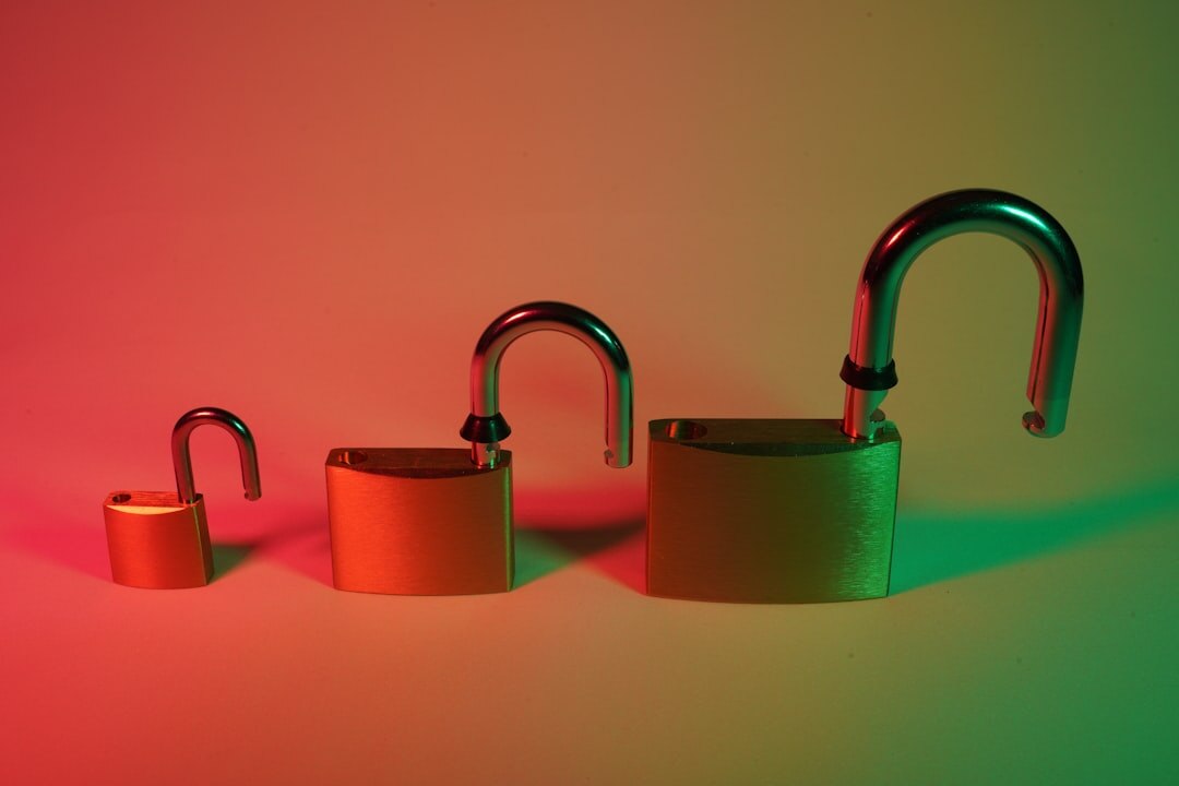 Cybersecurity digital protection concept with glowing padlock and code